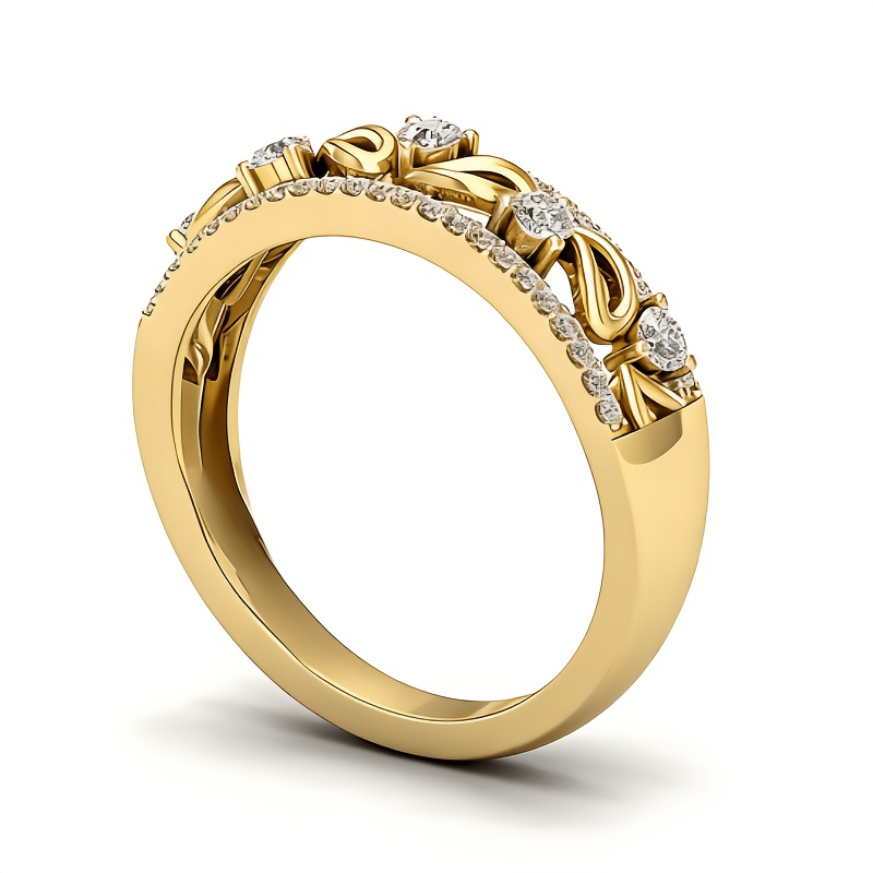 Twisted Vine Eternity Ring with Synthetic Zircon